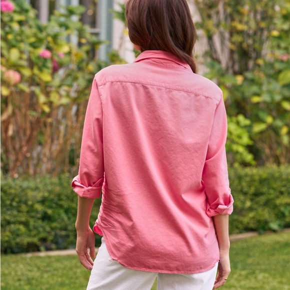 NWOT Frank & Eileen Eileen Relaxed Button-Up Shirt Sunset XS Distressed Coastal - Picture 9 of 13